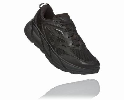 Hoka One One All Gender Clifton L Road Running Shoes Black (HO1087) Australia